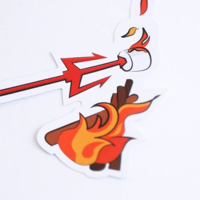 Sin S'more Sticker | Zoomed In Side Angle | Ash Robertson Design