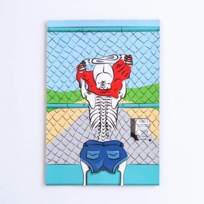 Skeleton Flashing Highway Sticker | Birdseye View (Top) | Ash Robertson Design