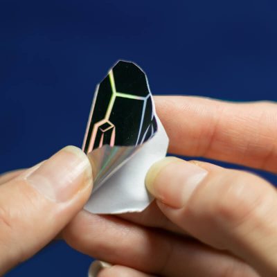 Black Crystal Sticker (Holographic) | Peeling Off Backing | Ash Robertson Design